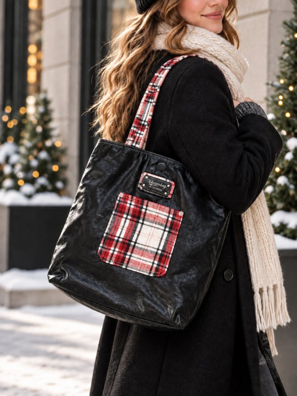 Unionbay Reversible Plaid Tote Bag